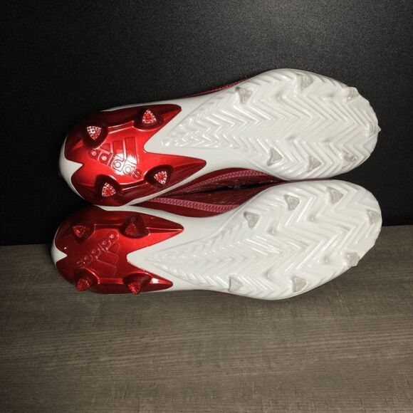 Adidas Adizero Football Cleats Team Power Red Cloud White HP8749 Men's Size 12.5 - Picture 6 of 7